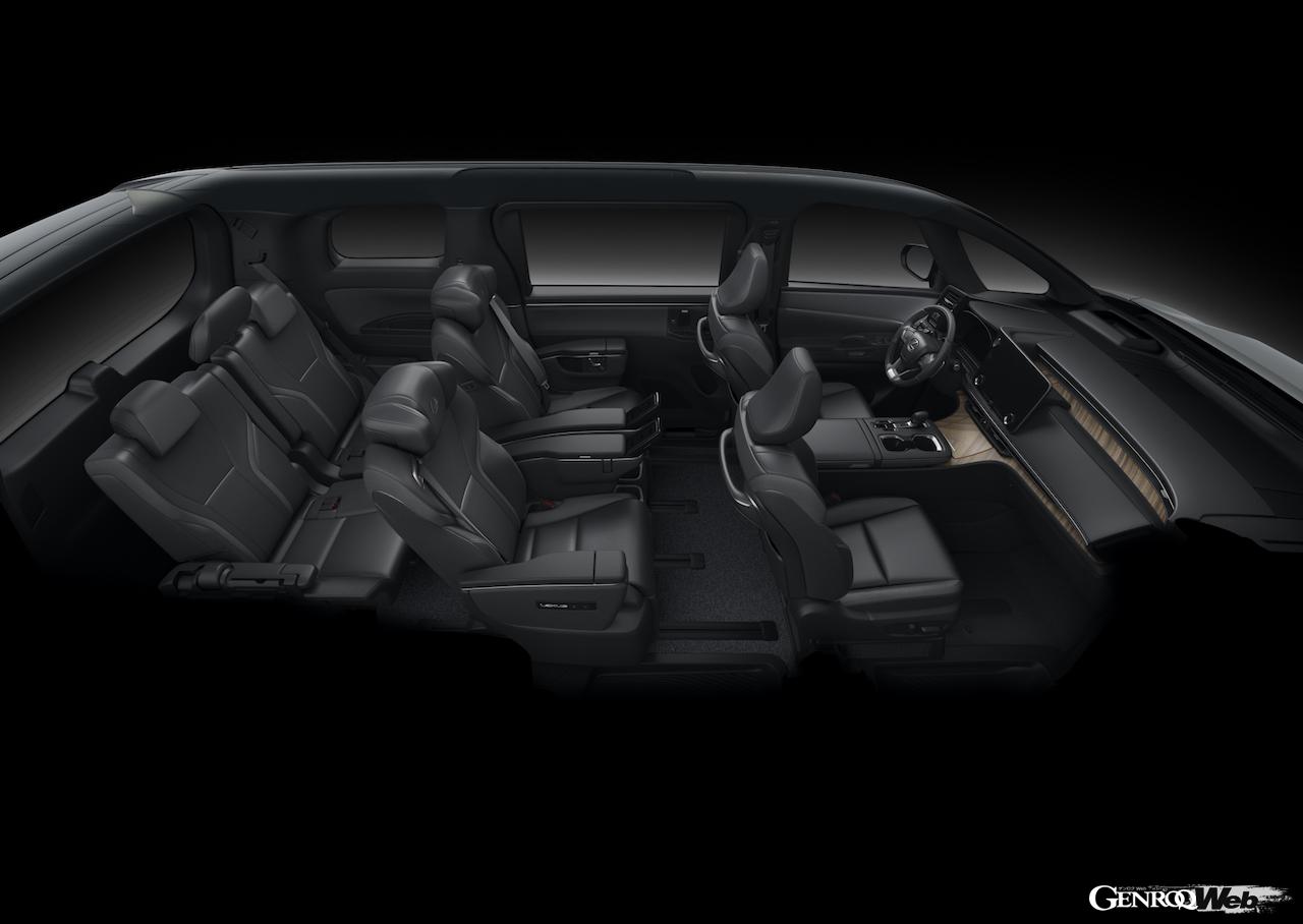 上海モーターショーで公開された、2代目「レクサス LM」のインテリア。