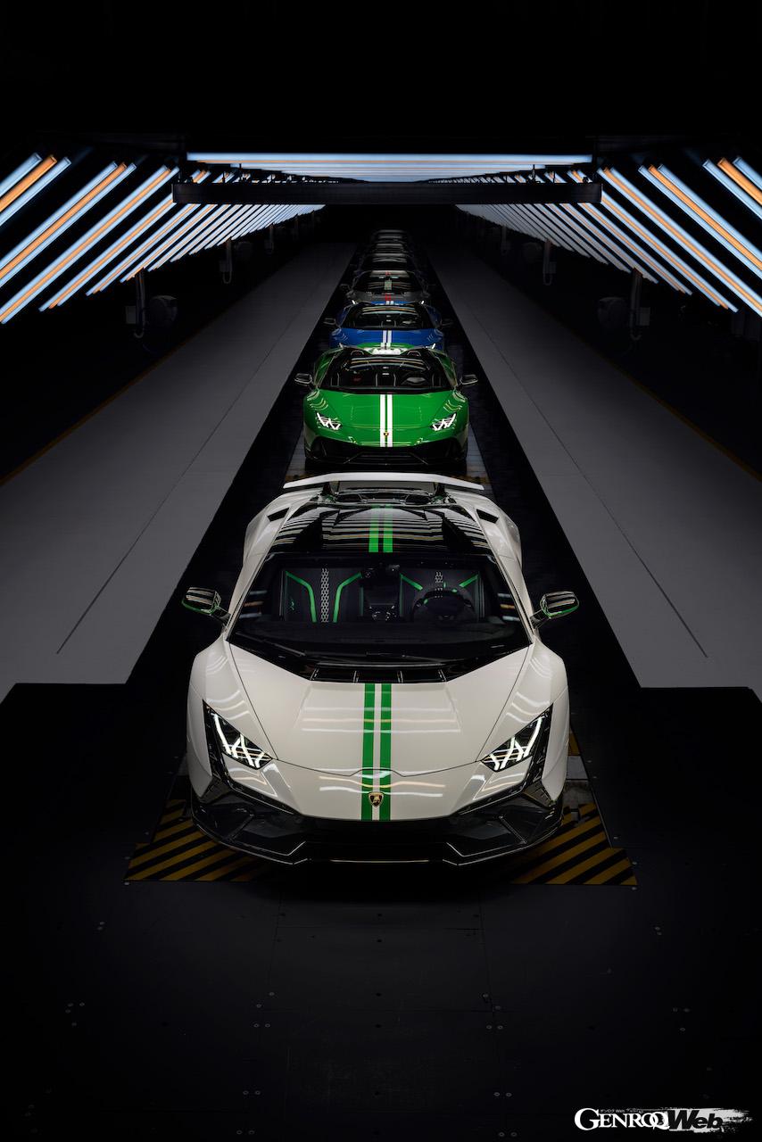 ウラカン STO、ウラカン テクニカ、ウラカン EVO スパイダー、それぞれ60台限定の創業60周年記念モデルが登場した。