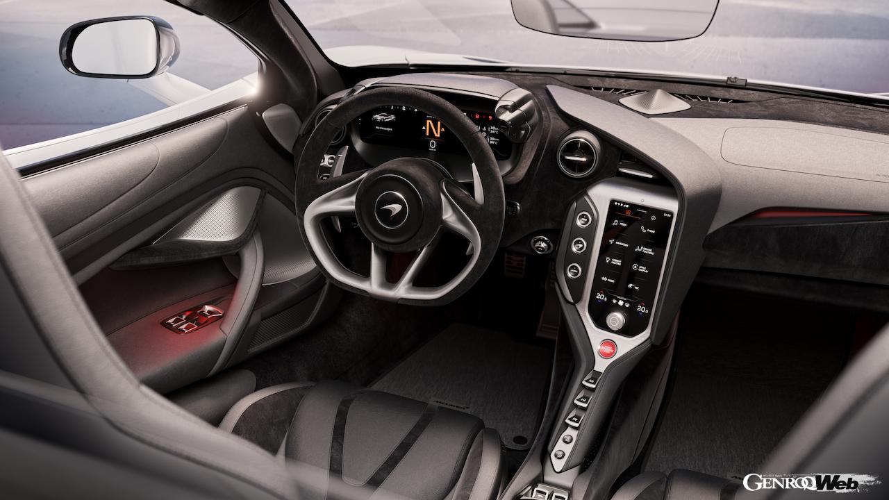 大幅な進化を果たしたミッドシップスーパースポーツ「マクラーレン 750S」のインテリア。