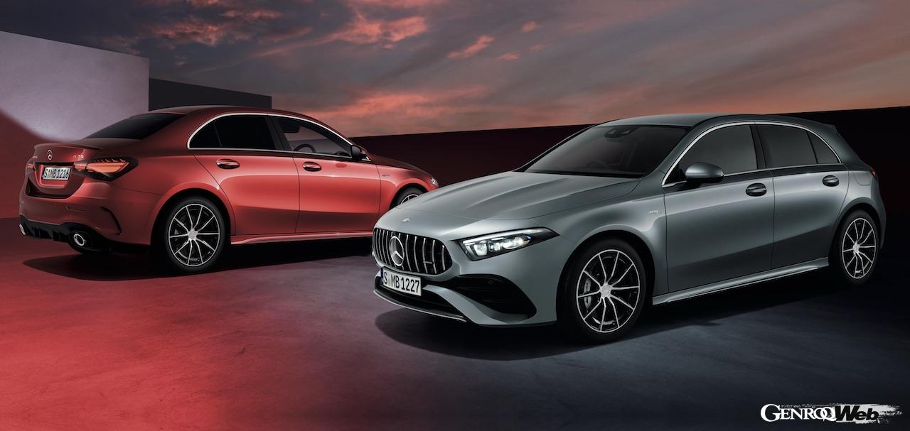 メルセデス・ベンツのエントリーモデルAクラスは、5ドアハチバックと4ドアセダンをラインアップ。今回、ハイパフォーマンス仕様として、コンパクトなボディをベースに、内外装が刷新された。