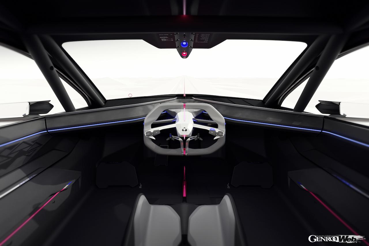 2024年にデビューする「アルピーヌ A290」を予告する「 A290_β」」のコクピット。