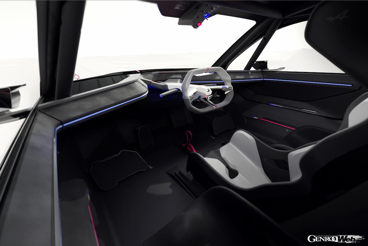 2024年にデビューする「アルピーヌ A290」を予告する「 A290_β」」のコクピット。