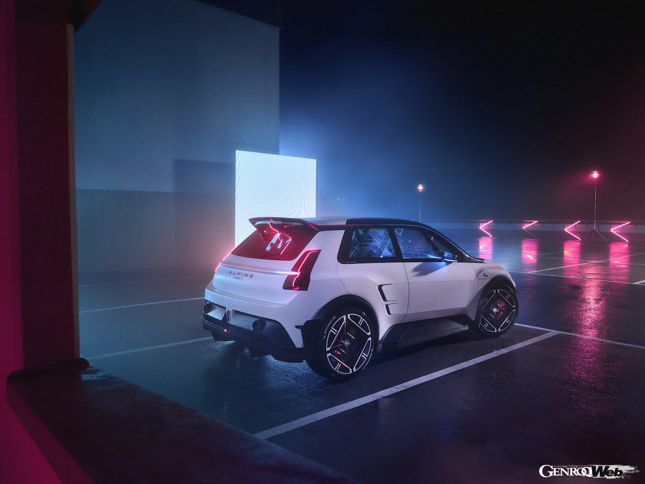 2024年にデビューする「アルピーヌ A290」を予告する「 A290_β」」のエクステリア。