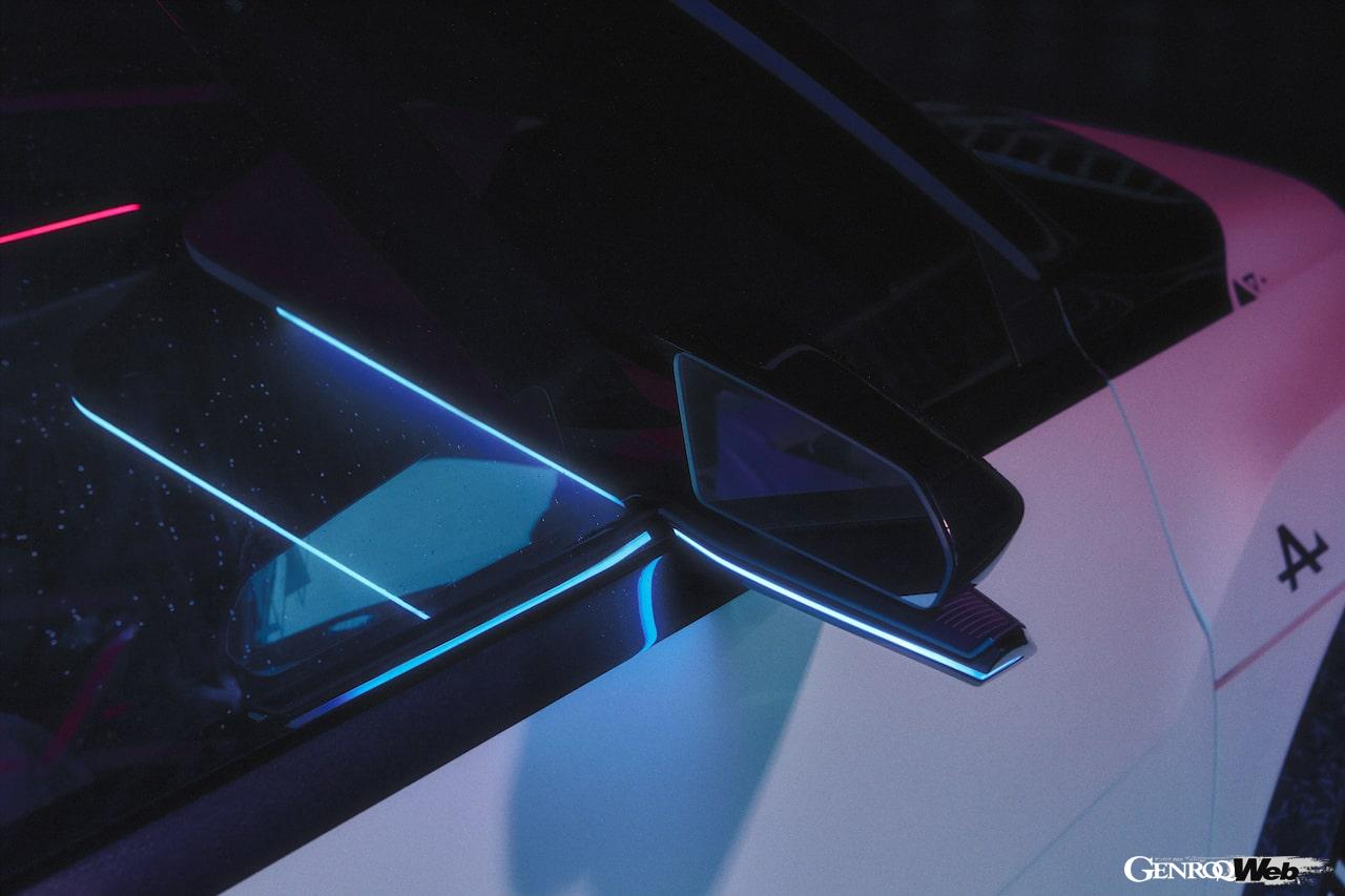 2024年にデビューする「アルピーヌ A290」を予告する「 A290_β」」のディテール。