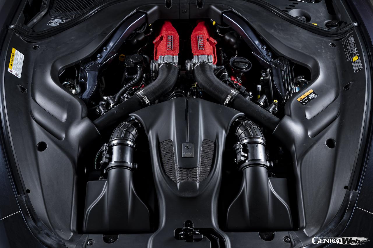 日本への導入が決まった「フェラーリ ローマ スパイダー」の3.8リッターV8ターボ。