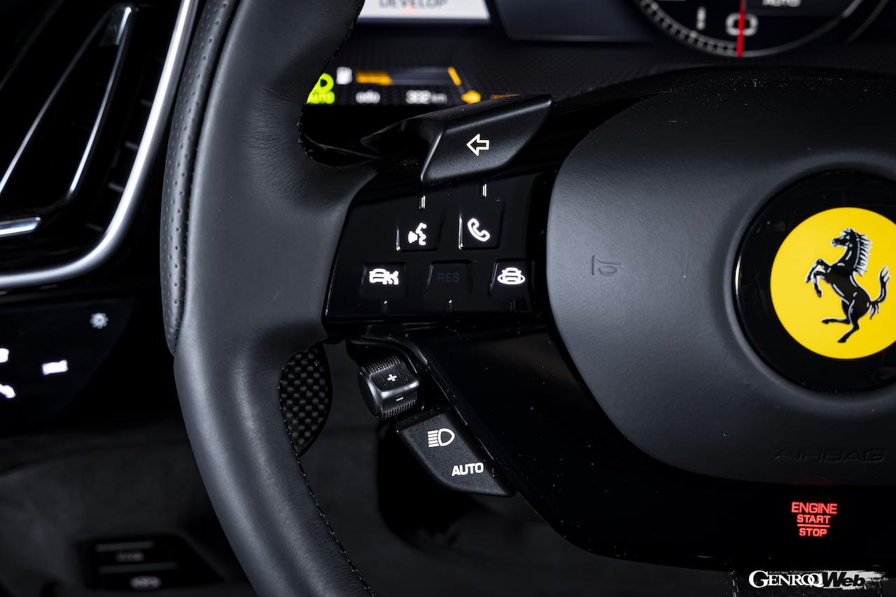 日本への導入が決まった「フェラーリ ローマ スパイダー」のインテリア。
