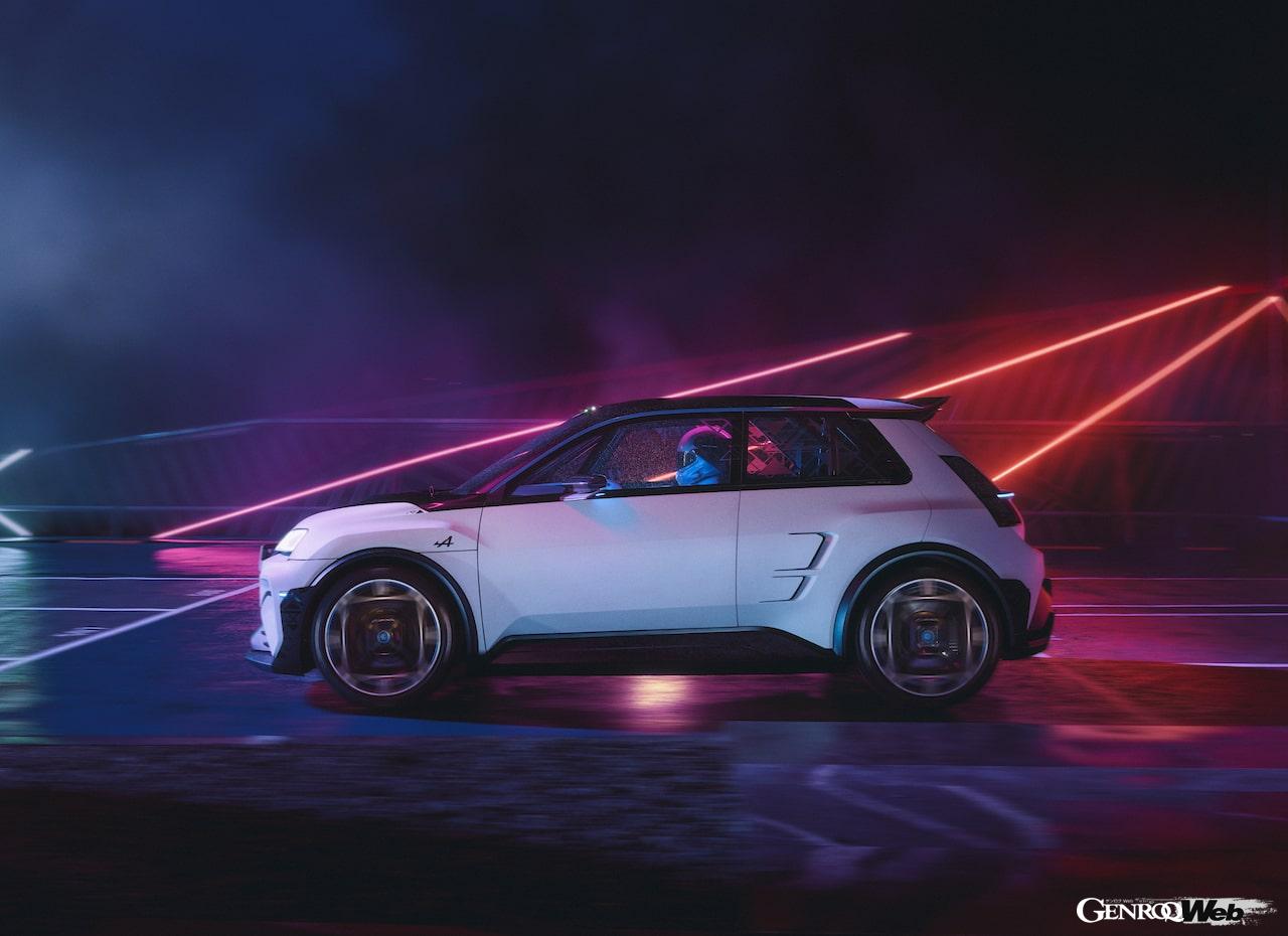 2024年にデビューする「アルピーヌ A290」を予告する「 A290_β」」のエクステリア。