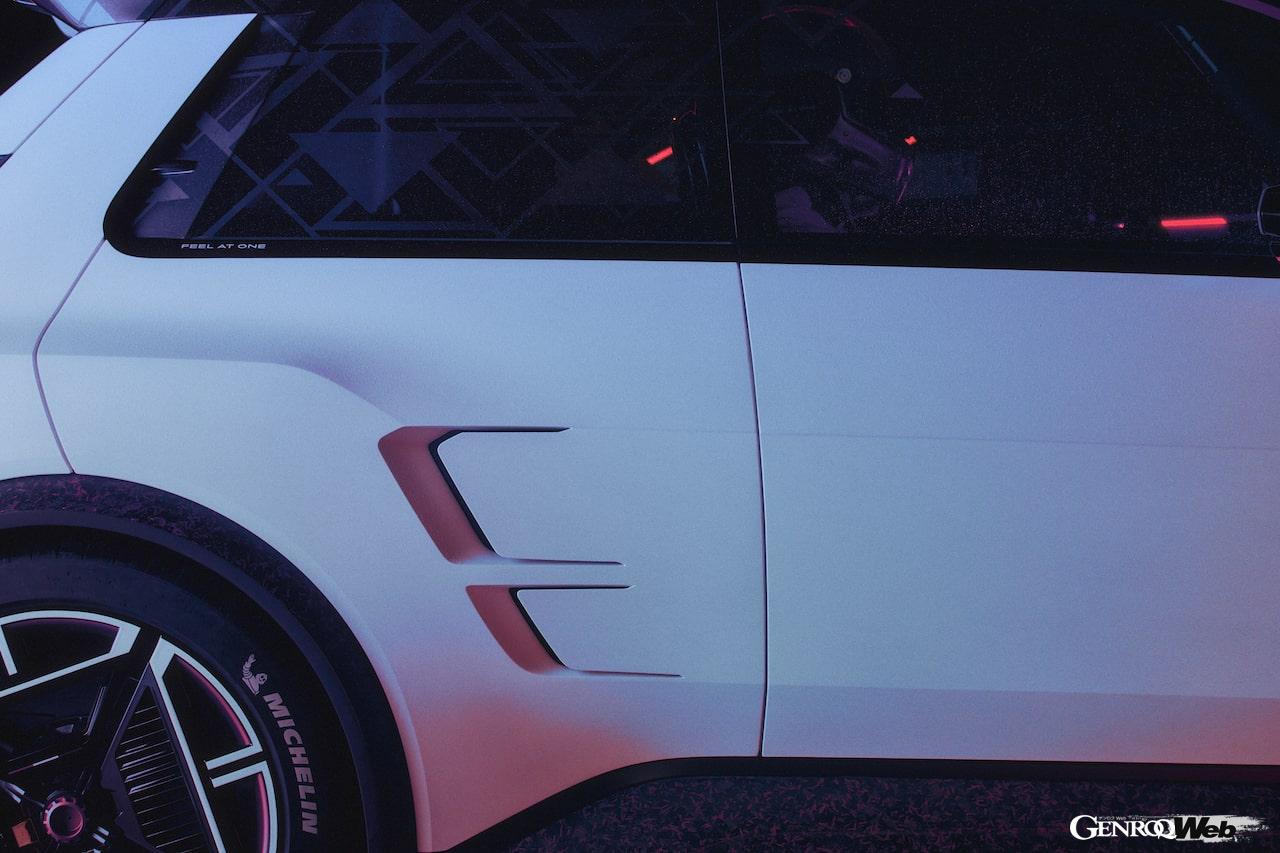 2024年にデビューする「アルピーヌ A290」を予告する「 A290_β」」のディテール。