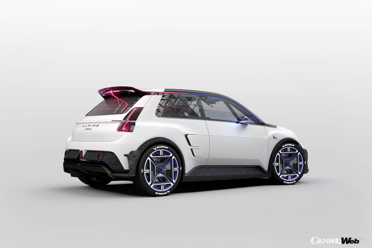 2024年にデビューする「アルピーヌ A290」を予告する「 A290_β」」のエクステリア。