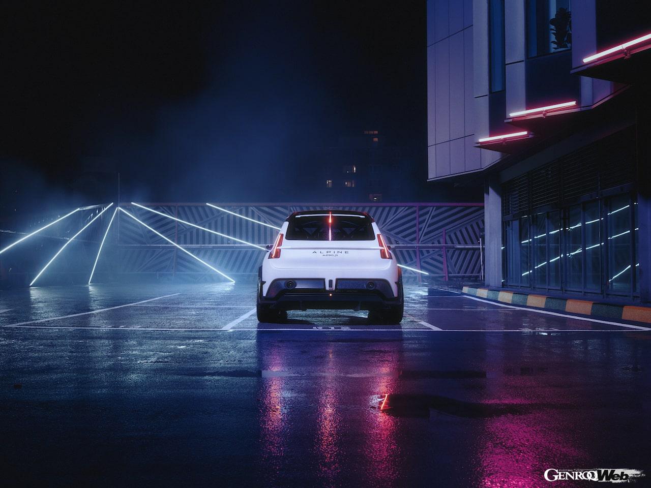 2024年にデビューする「アルピーヌ A290」を予告する「 A290_β」」のエクステリア。