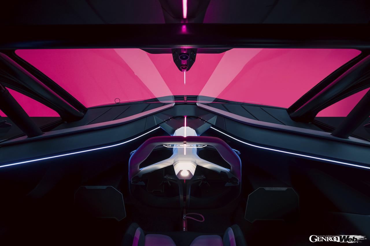 2024年にデビューする「アルピーヌ A290」を予告する「 A290_β」」のコクピット。