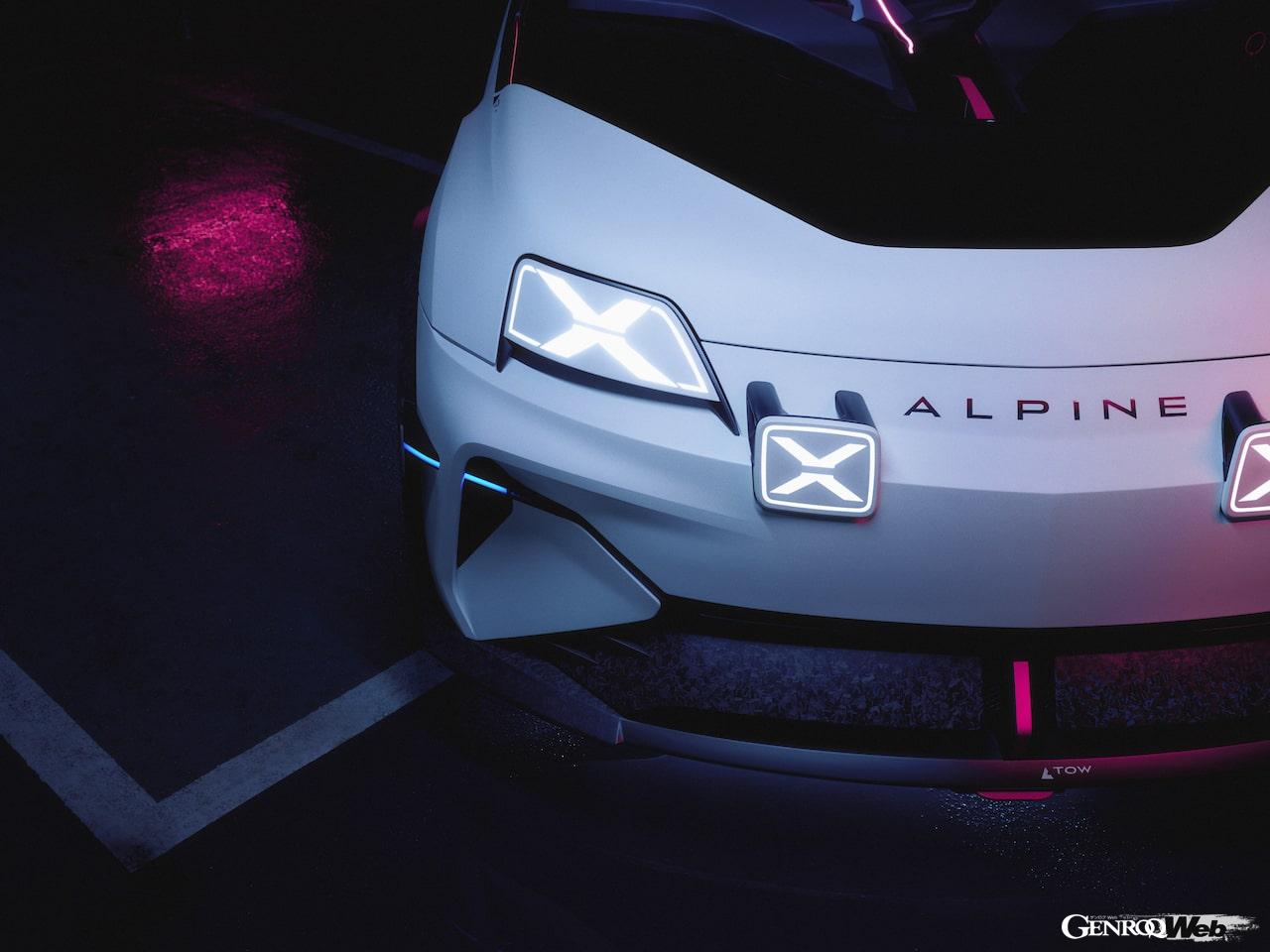 2024年にデビューする「アルピーヌ A290」を予告する「 A290_β」」のディテール。