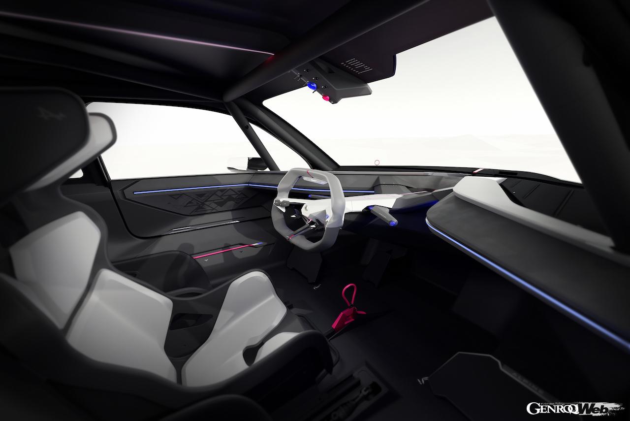 2024年にデビューする「アルピーヌ A290」を予告する「 A290_β」」のコクピット。