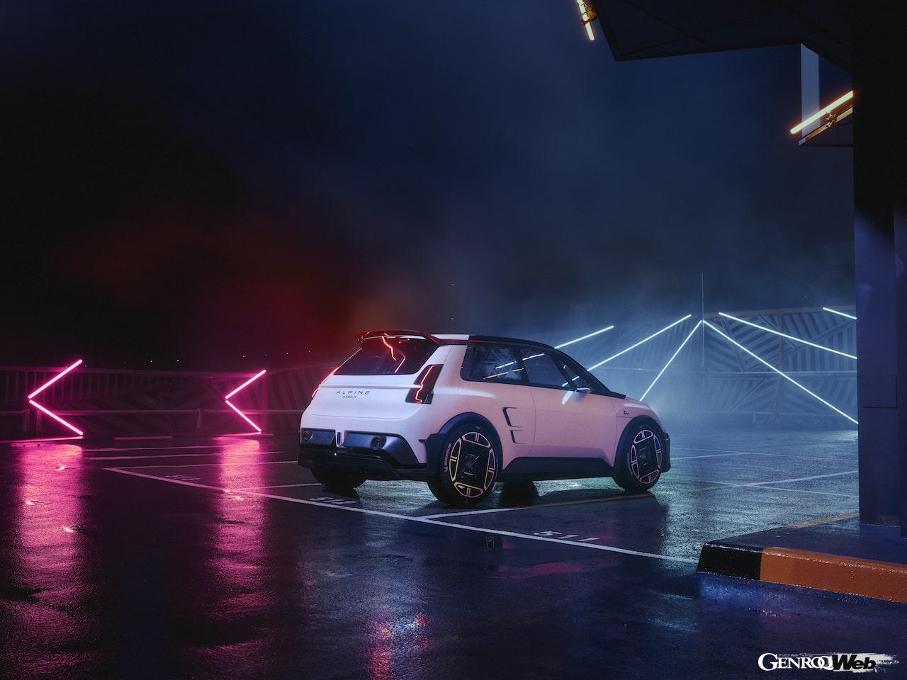 2024年にデビューする「アルピーヌ A290」を予告する「 A290_β」」のエクステリア。