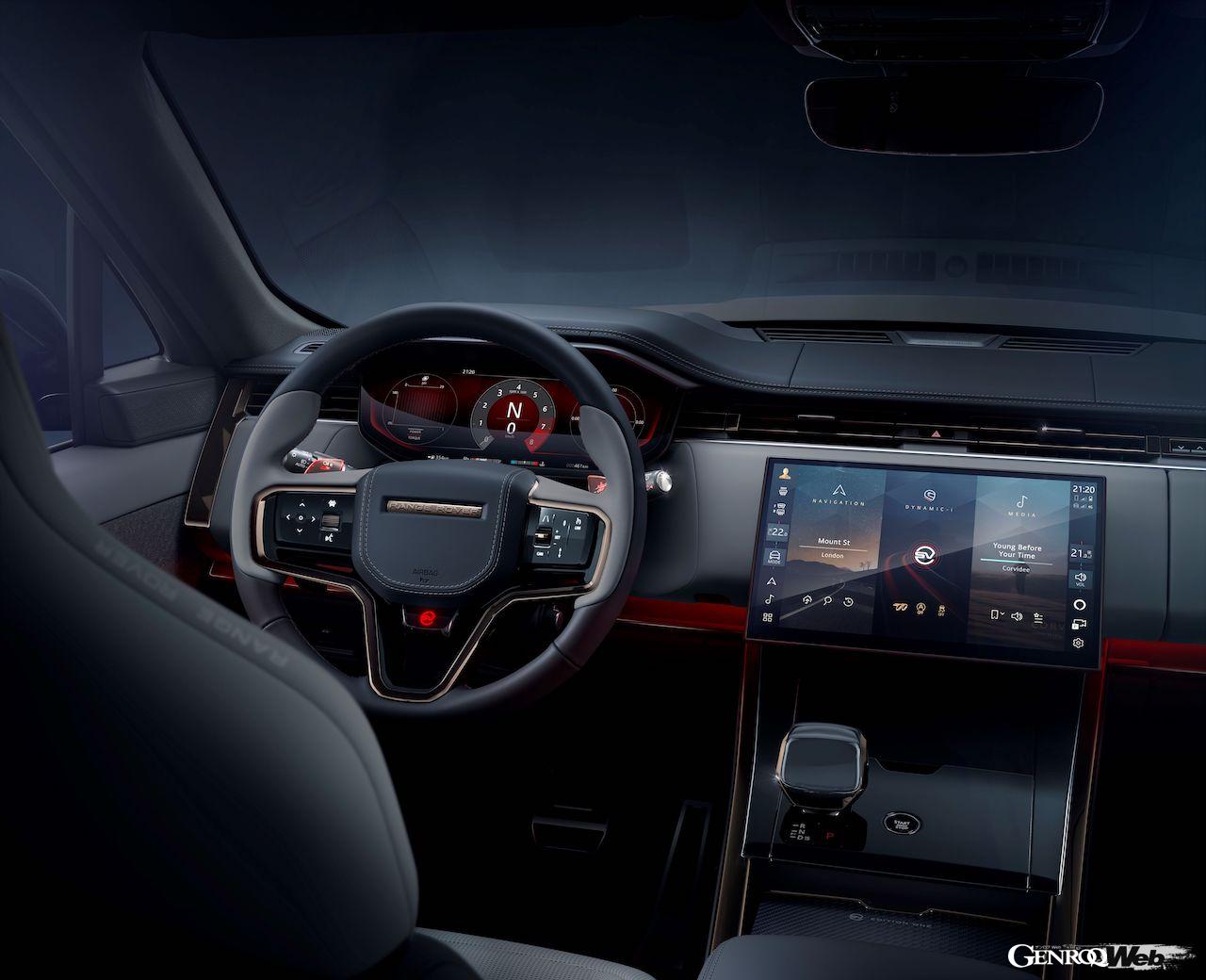 レンジローバースポーツ史上最速のスポーツモデル「レンジローバースポーツ SV」のインテリア。