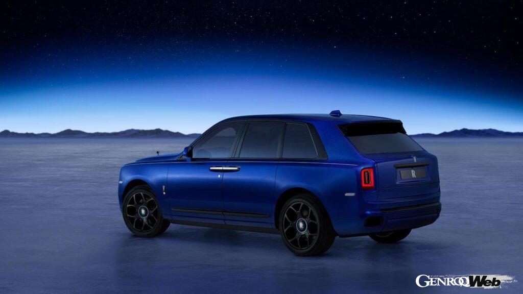 「ロールス・ロイス ブラック・バッジ カリナン ブルーシャドー」のエクステリア。