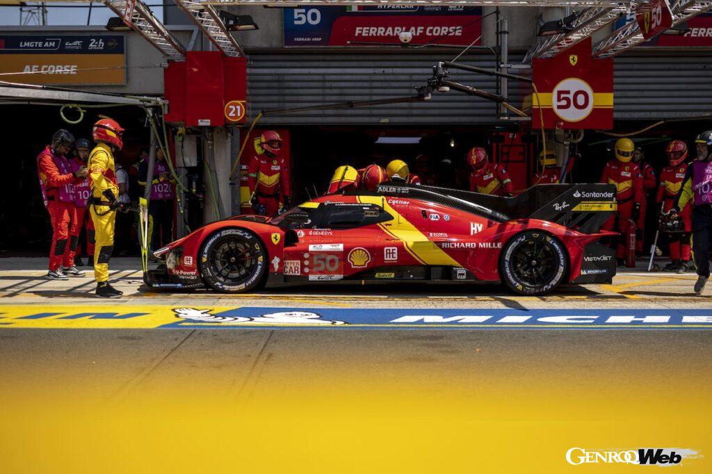 ル・マン24時間初挑戦となるフェラーリ 499P 50号車がトップタイムを記録。フェラーリは1-2体制で、ハイパーポールへの進出を決めた。