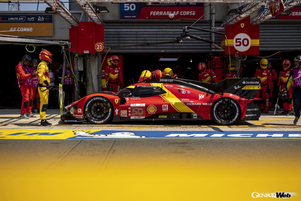 ル・マン24時間初挑戦となるフェラーリ 499P 50号車がトップタイムを記録。フェラーリは1-2体制で、ハイパーポールへの進出を決めた。