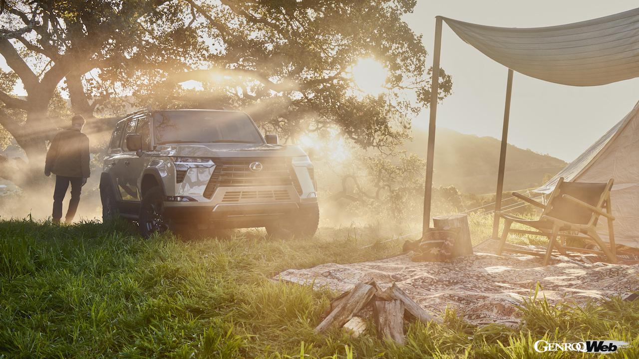 3代目に進化したラグジュアリーオフローダー新型「レクサス GX」のエクステリア。