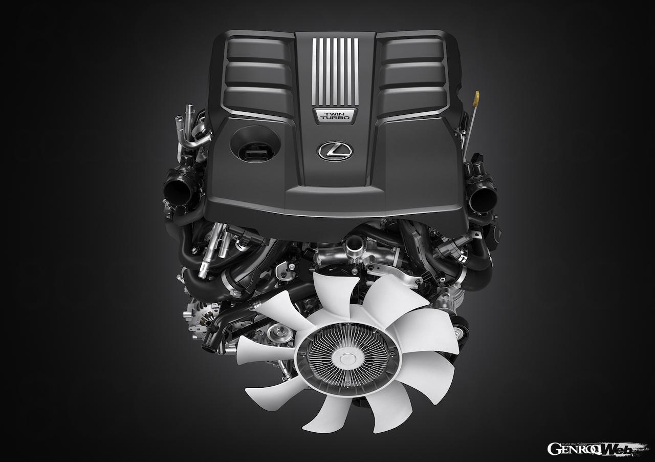 3代目に進化したラグジュアリーオフローダー新型「レクサス GX」に搭載される、3.5リッターV型6気筒「V35A-FTS」ツインターボ。
