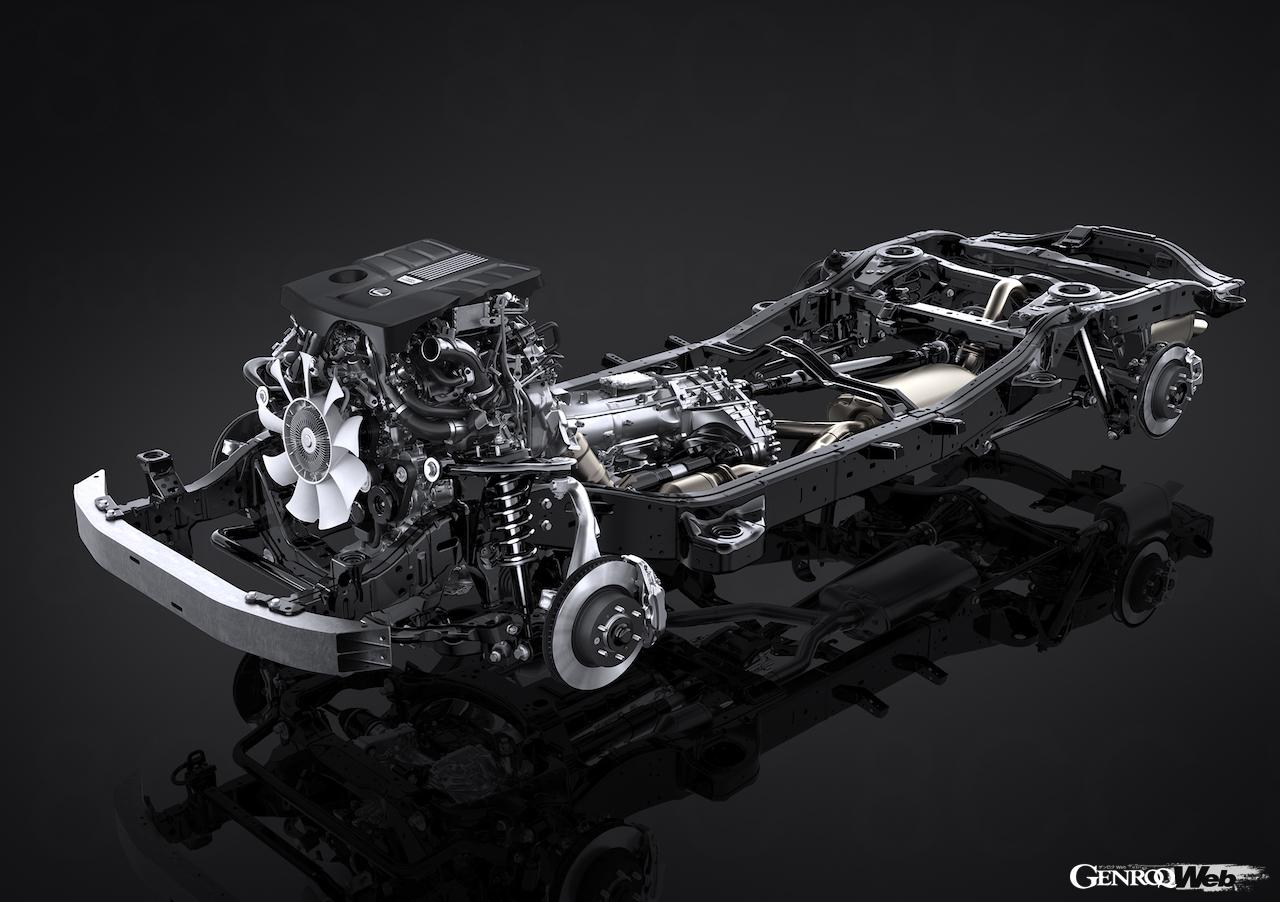 3代目に進化したラグジュアリーオフローダー新型「レクサス GX」に搭載される、3.5リッターV型6気筒「V35A-FTS」ツインターボ。
