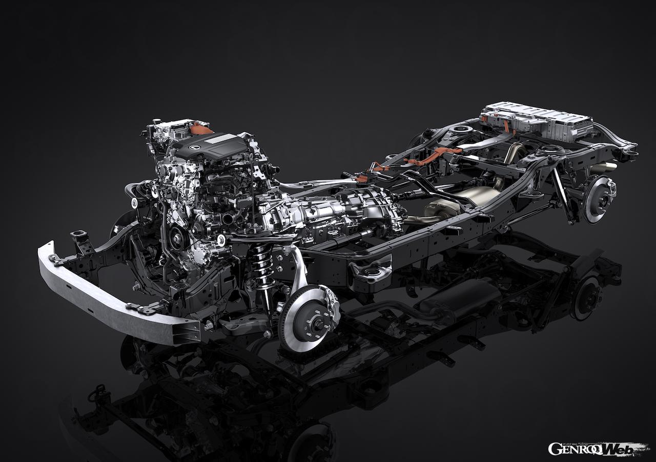 3代目に進化したラグジュアリーオフローダー新型「レクサス GX」に搭載される、2.4リッター直列4気筒「T24A-FTS」ターボハイブリッドシステム。