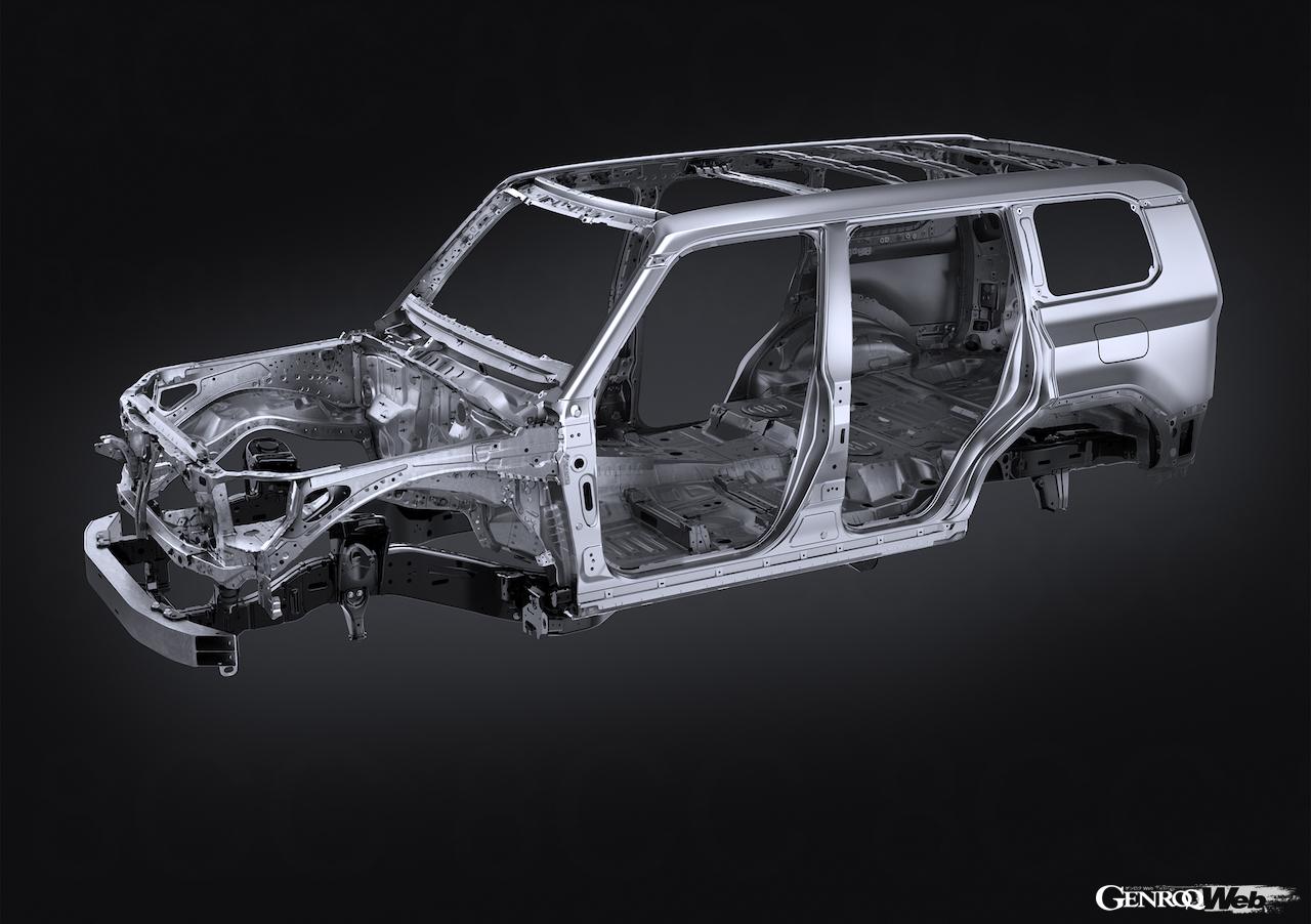 3代目に進化したラグジュアリーオフローダー新型「レクサス GX」のボディオンフレーム。