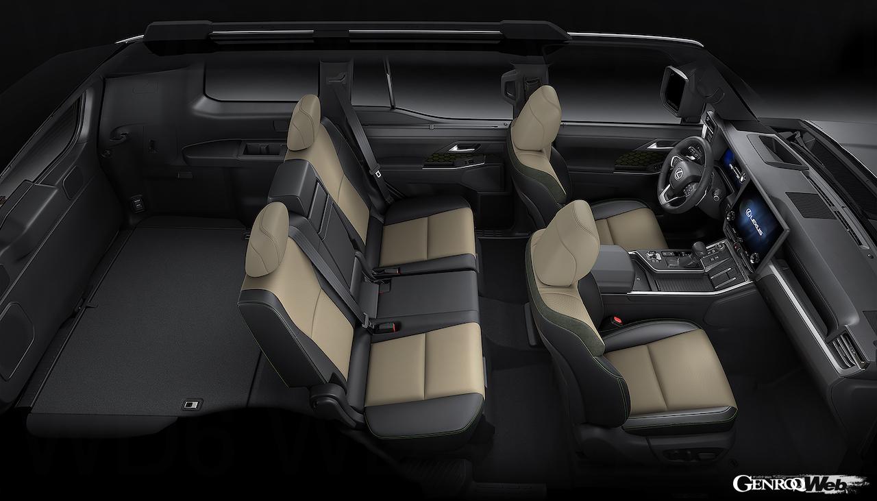 3代目に進化したラグジュアリーオフローダー新型「レクサス GX」のシートアレンジ。