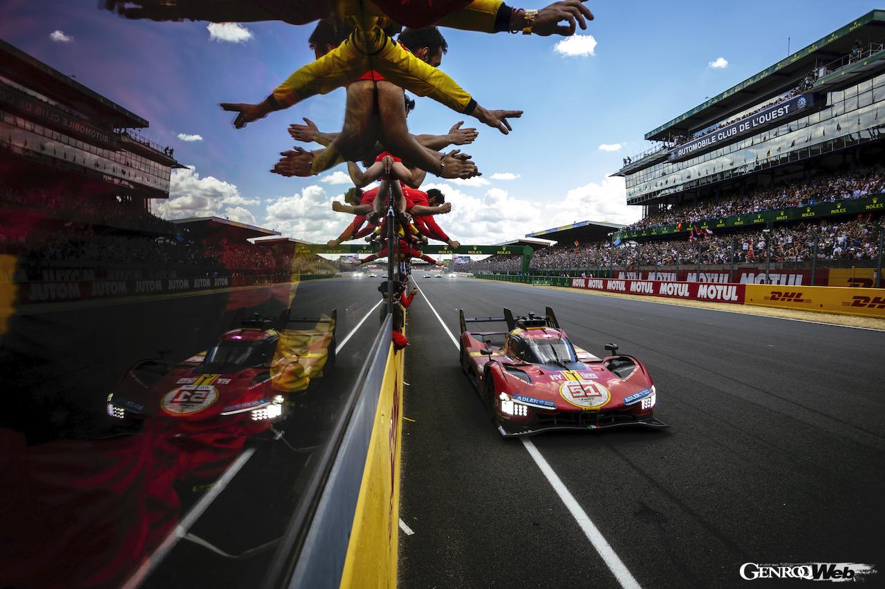 優勝したフェラーリ499P