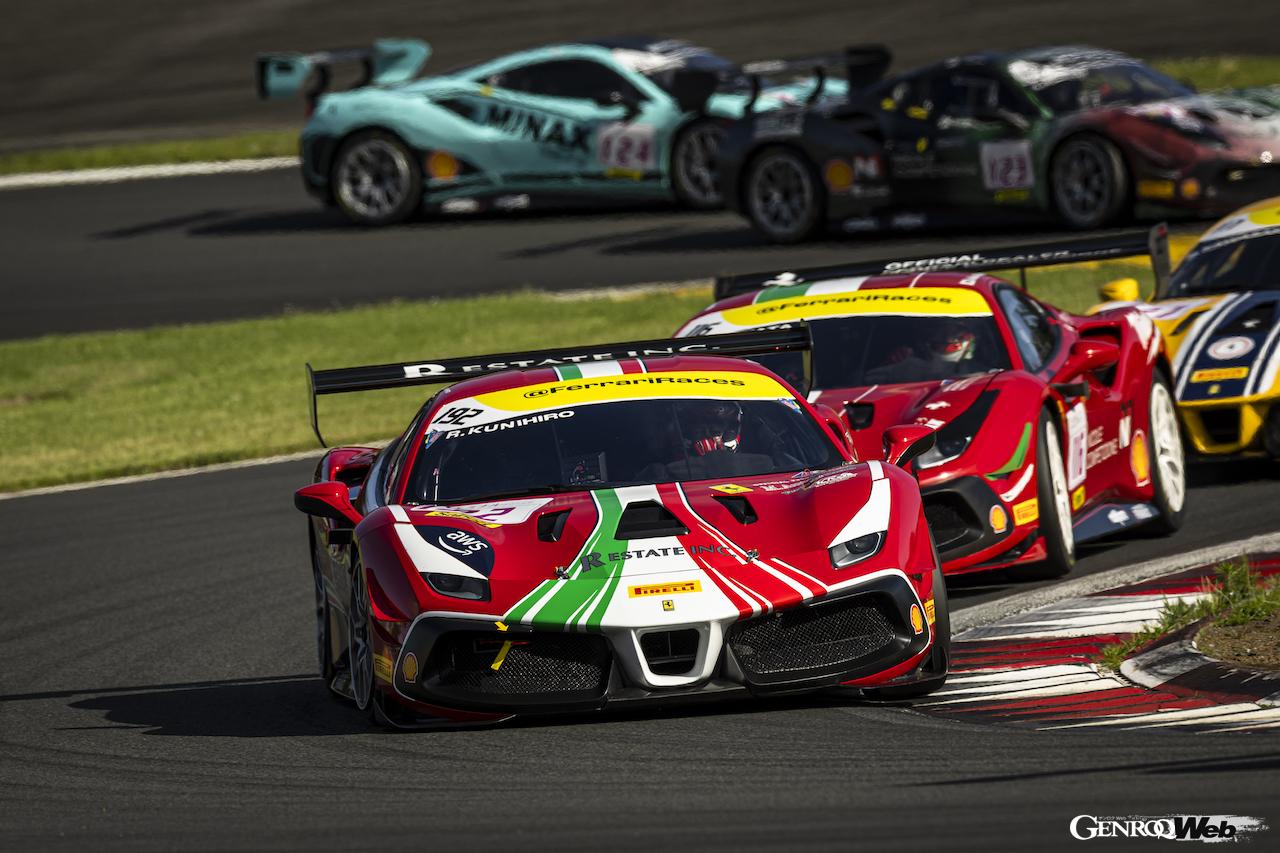 今シーズンからスタートしたワンメイクシリーズ「FERRARI CHALLENGE TROFEO PIRELLI JAPAN」第3戦も併催。晴天の中、白熱のバトルが繰り広げられた。