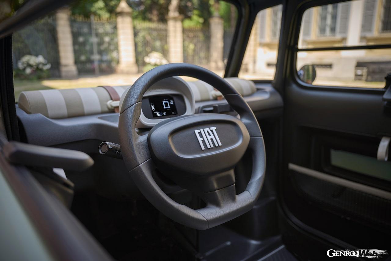 航続距離75kmが確保された都市型マイクロEV「フィアット トッポリーノ」のインテリア。