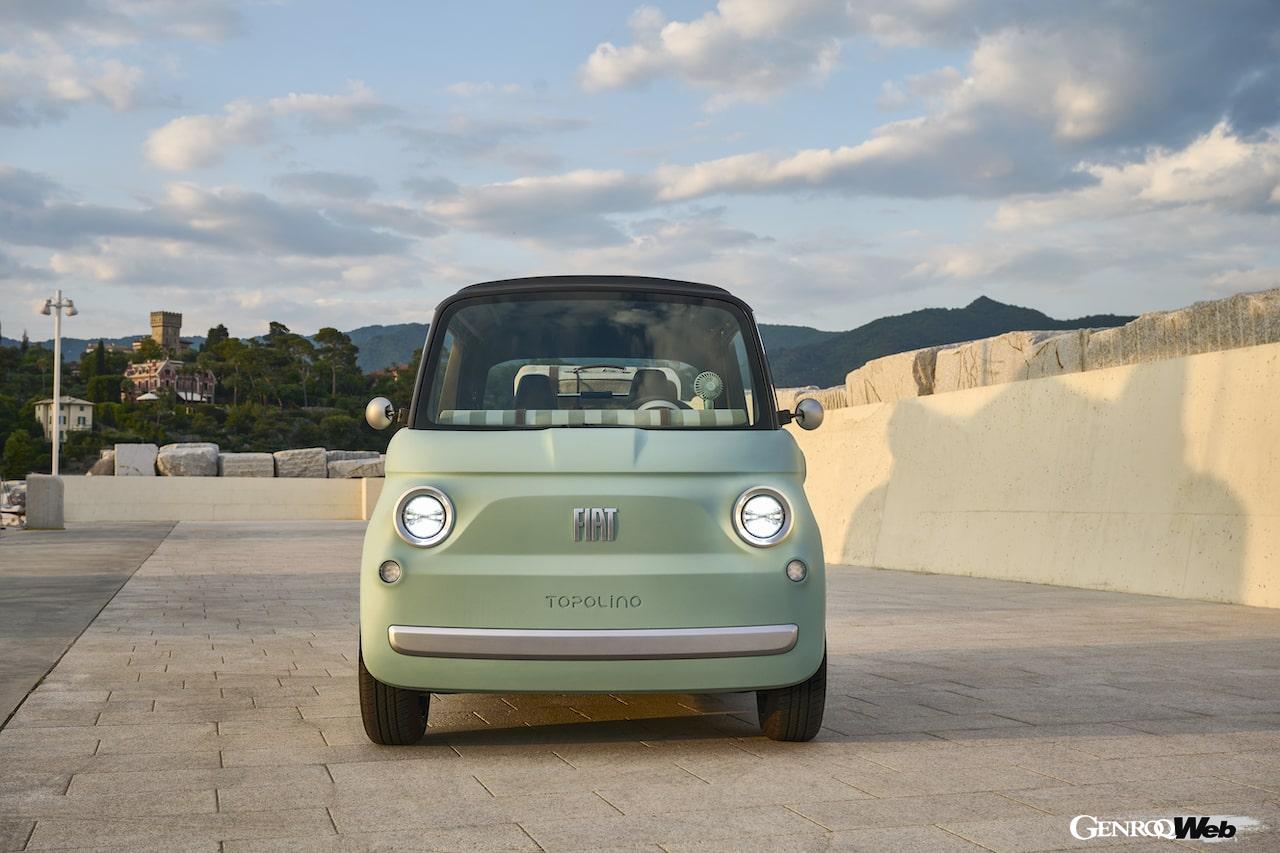 航続距離75kmが確保された都市型マイクロEV「フィアット トッポリーノ ドルチェヴィータ」のエクステリア。