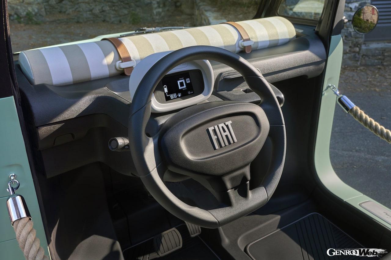 航続距離75kmが確保された都市型マイクロEV「フィアット トッポリーノ」のインテリア。