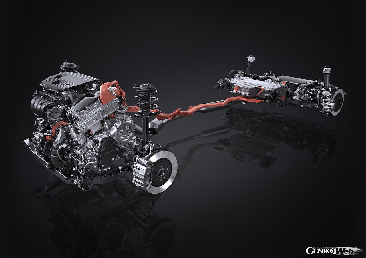 2.5リッター直列4気筒ガソリンエンジンをベースに電気モーターを組み合わせたハイブリッドシステムを搭載。最高出力は190PSを発揮する。