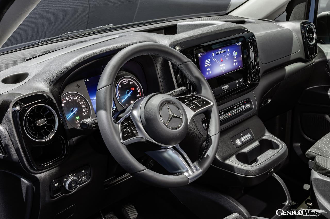 フル電動商用モデル「メルセデス・ベンツ eヴィト」改良新型のインテリア。