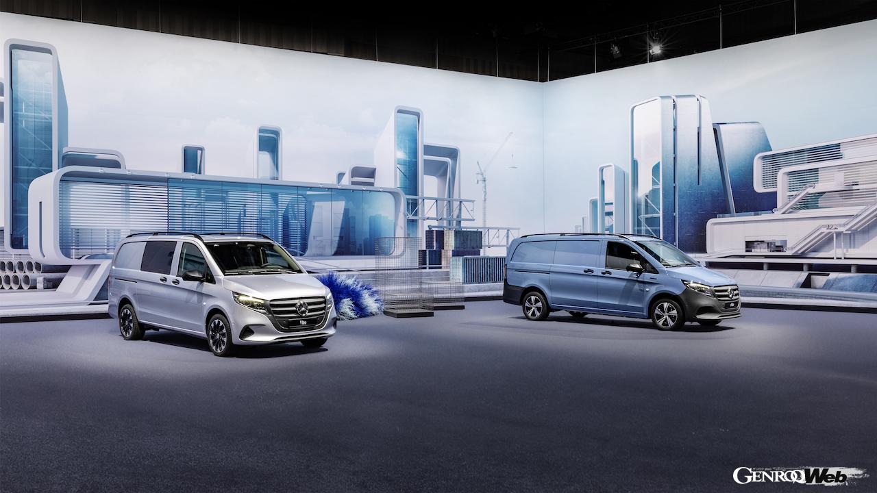 フル電動商用モデル「メルセデス・ベンツ eヴィト」改良新型のエクステリア。