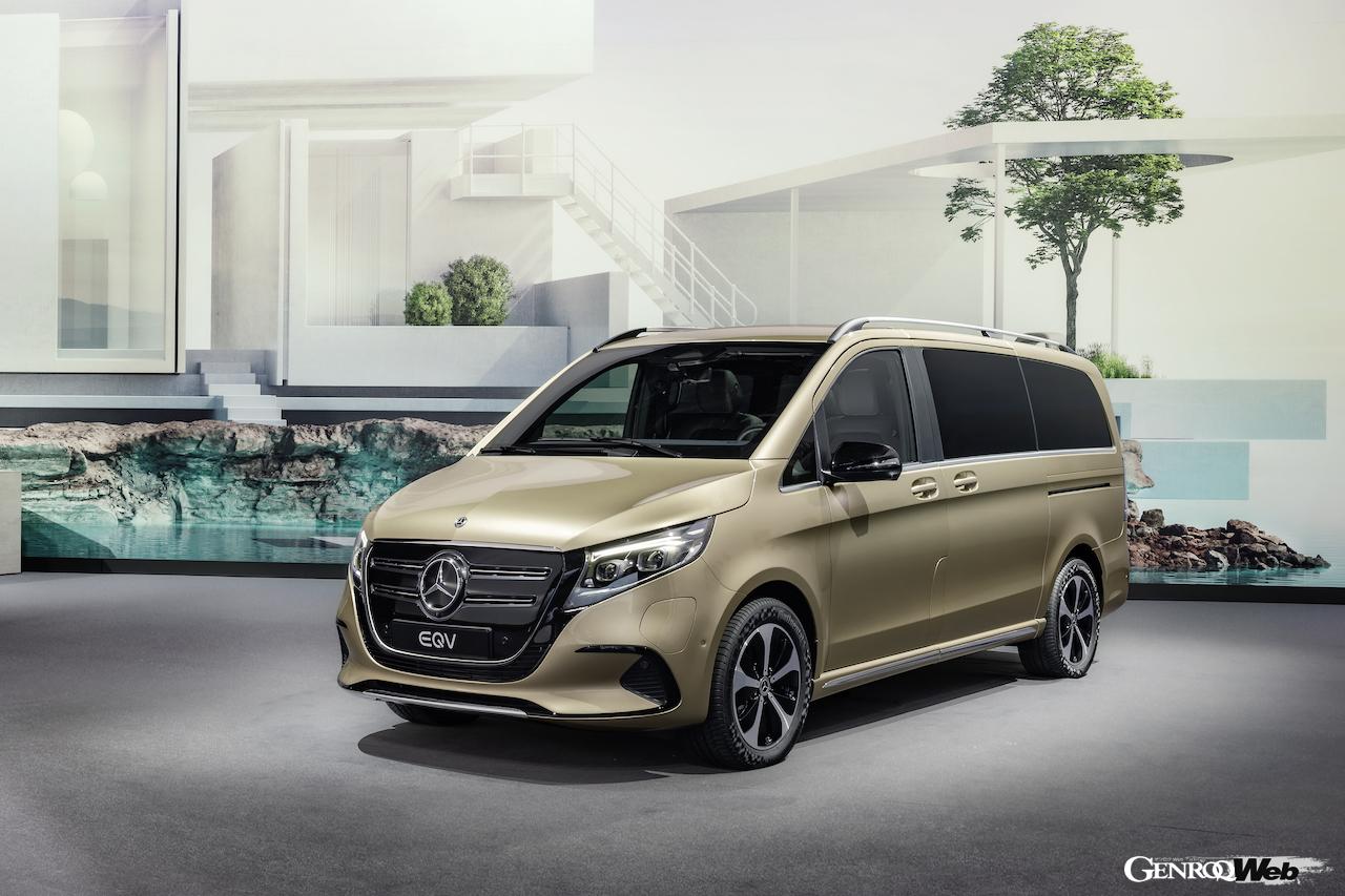 フル電動モデル「メルセデス・ベンツ EQV」改良新型のエクステリア。