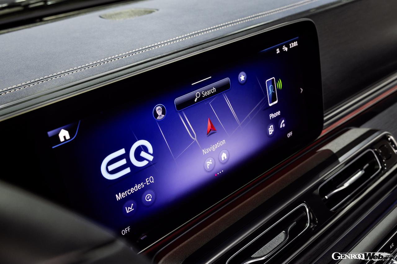 フル電動モデル「メルセデス・ベンツ EQV」改良新型のインテリア。