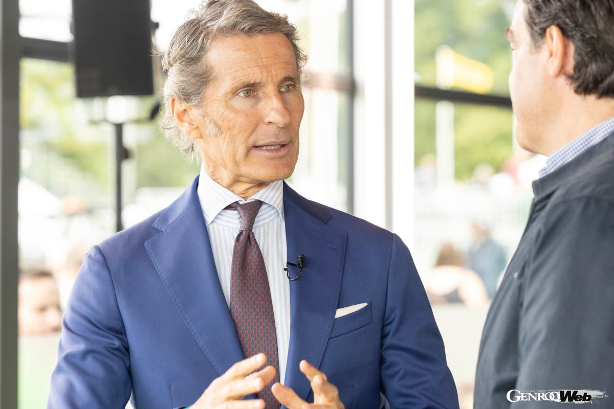 ハイブリッドパワートレインを搭載するLMDh。ランボルギーニの電動化戦略「ディレッツィオーネ・コル・タウリ」との整合性もとれるという。