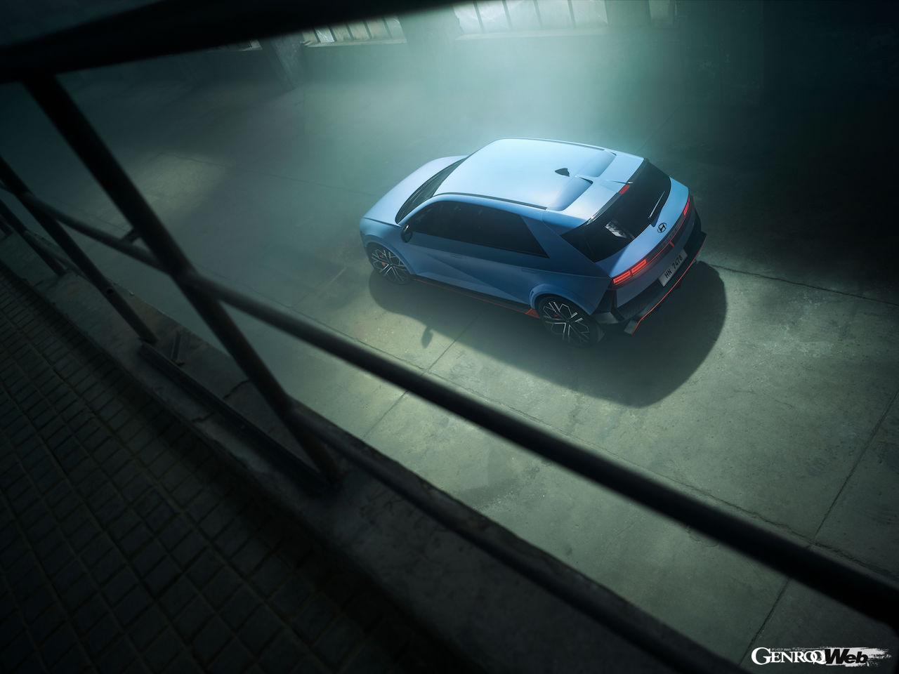 ヒョンデが展開するNブランド初のフル電動パフォーマンスハッチ「アイオニック 5 N」のエクステリア。