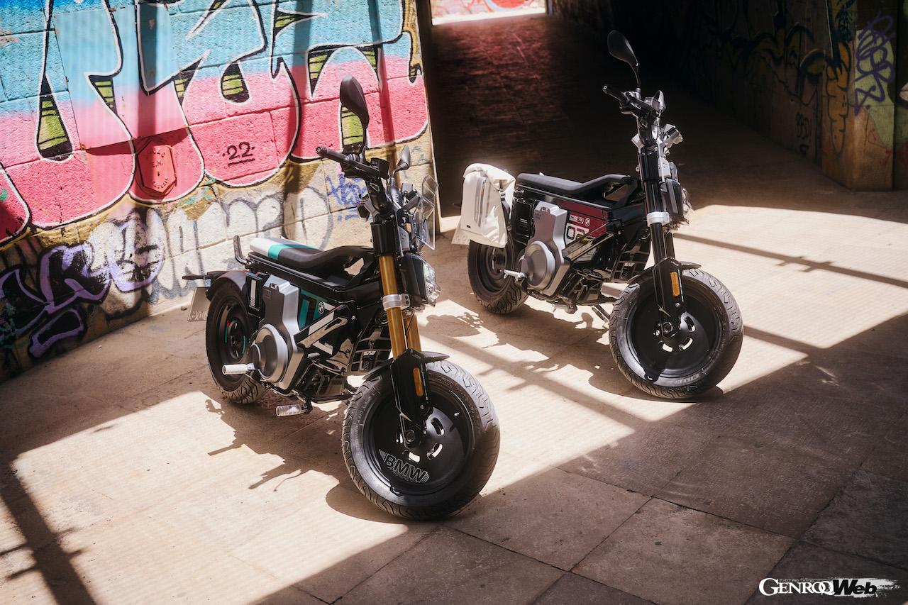 BMWモトラッドの都市型eパークアラー「BMW CE 02」のエクステリア。