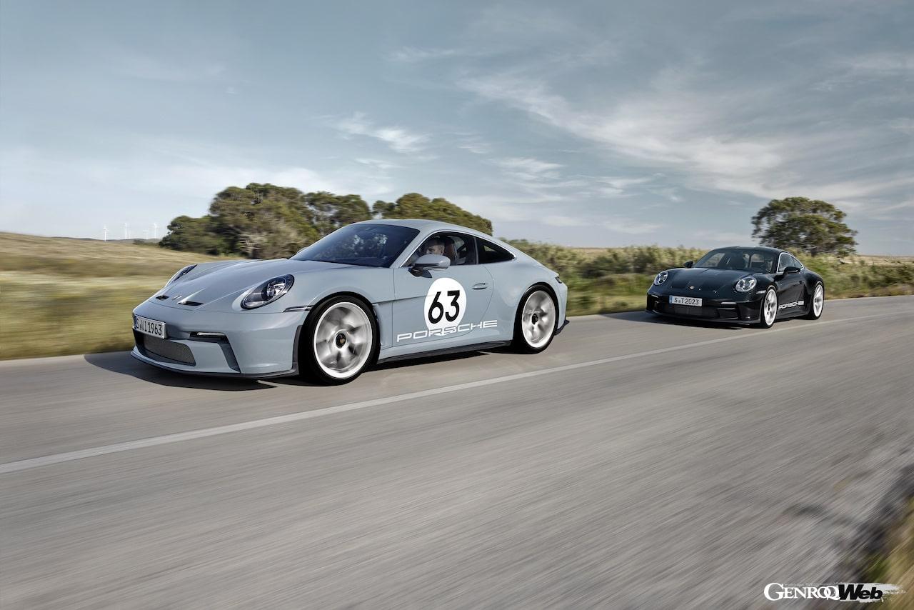 911誕生60周年記念スペシャルエディション「ポルシェ911 S/T」の走行シーン。