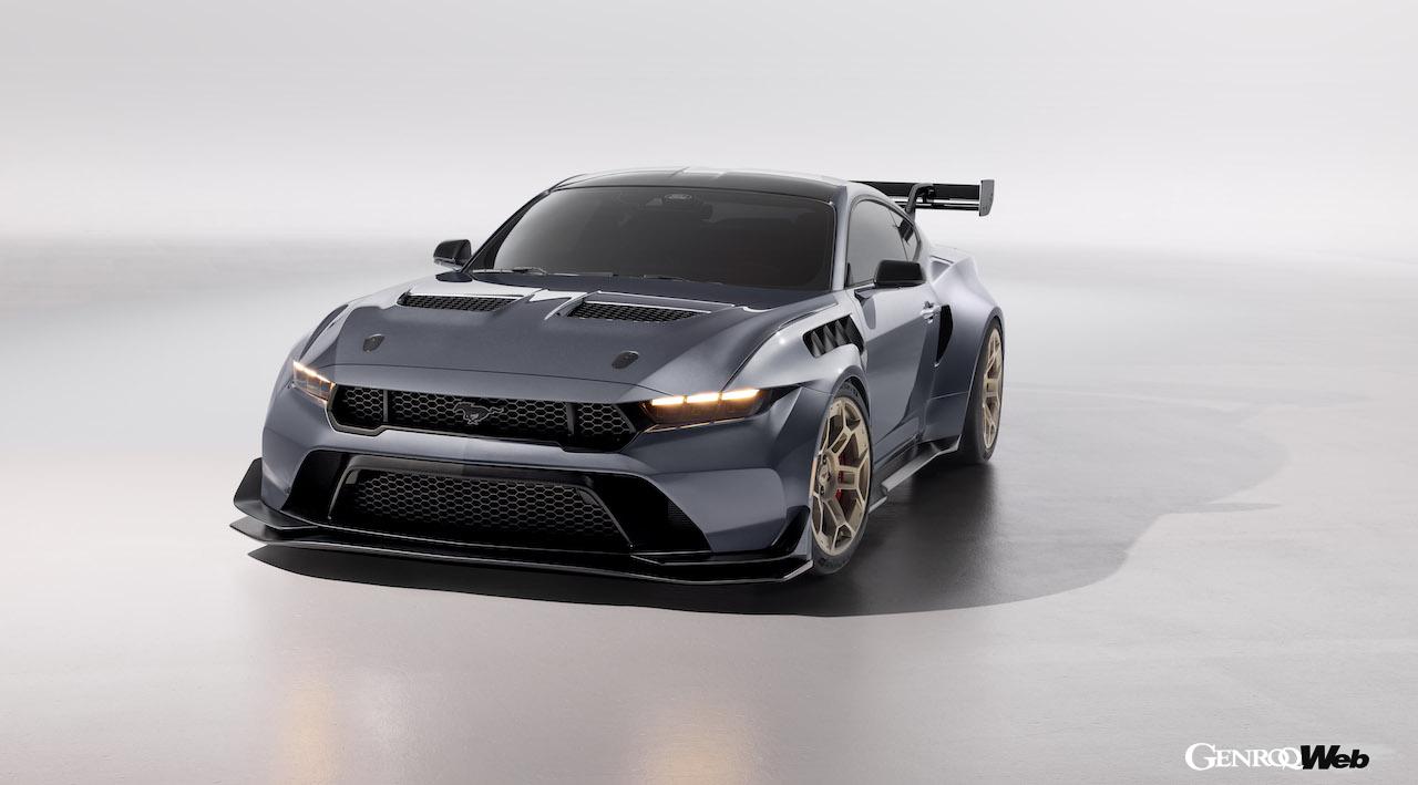 公道走行可能なGT3マシンとして開発された「フォード マスタング GTD」のエクステリア。