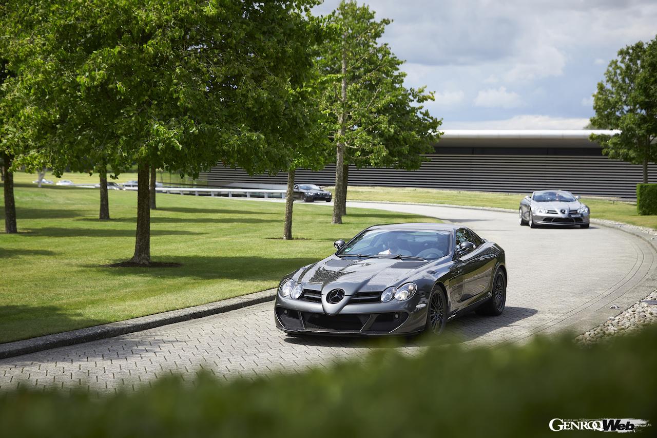 マクラーレン・オートモーティブは、「メルセデス・ベンツ SLR マクラーレン」のデビュー20周年を記念し、4台の貴重な車両がMTCに集結した。