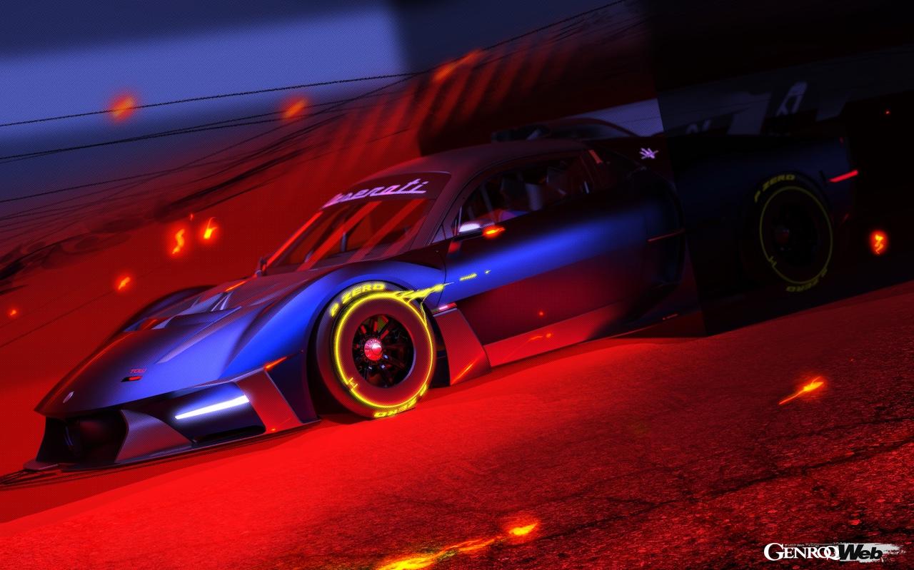 MC20をベースに開発された、サーキット専用スーパースポーツ「マセラティ MCエクストレーマ」のエクステリア。