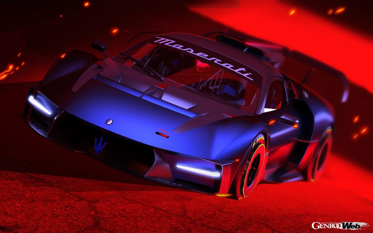 MC20をベースに開発された、サーキット専用スーパースポーツ「マセラティ MCエクストレーマ」のエクステリア。