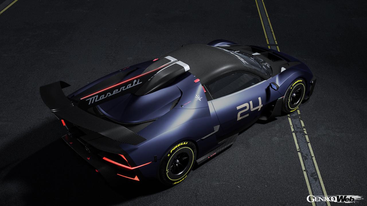 MC20をベースに開発された、サーキット専用スーパースポーツ「マセラティ MCエクストレーマ」のエクステリア。