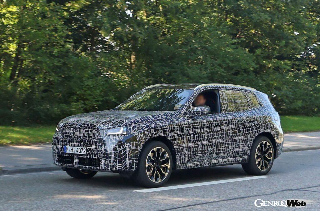 次期型からBEVのiX3は独自デザインとなる見込み（写真は次期型X3のプロトタイプ）。