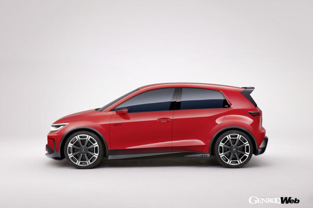 電動ホットハッチ「フォルクスワーゲン ID. GTI コンセプト」のエクステリア。