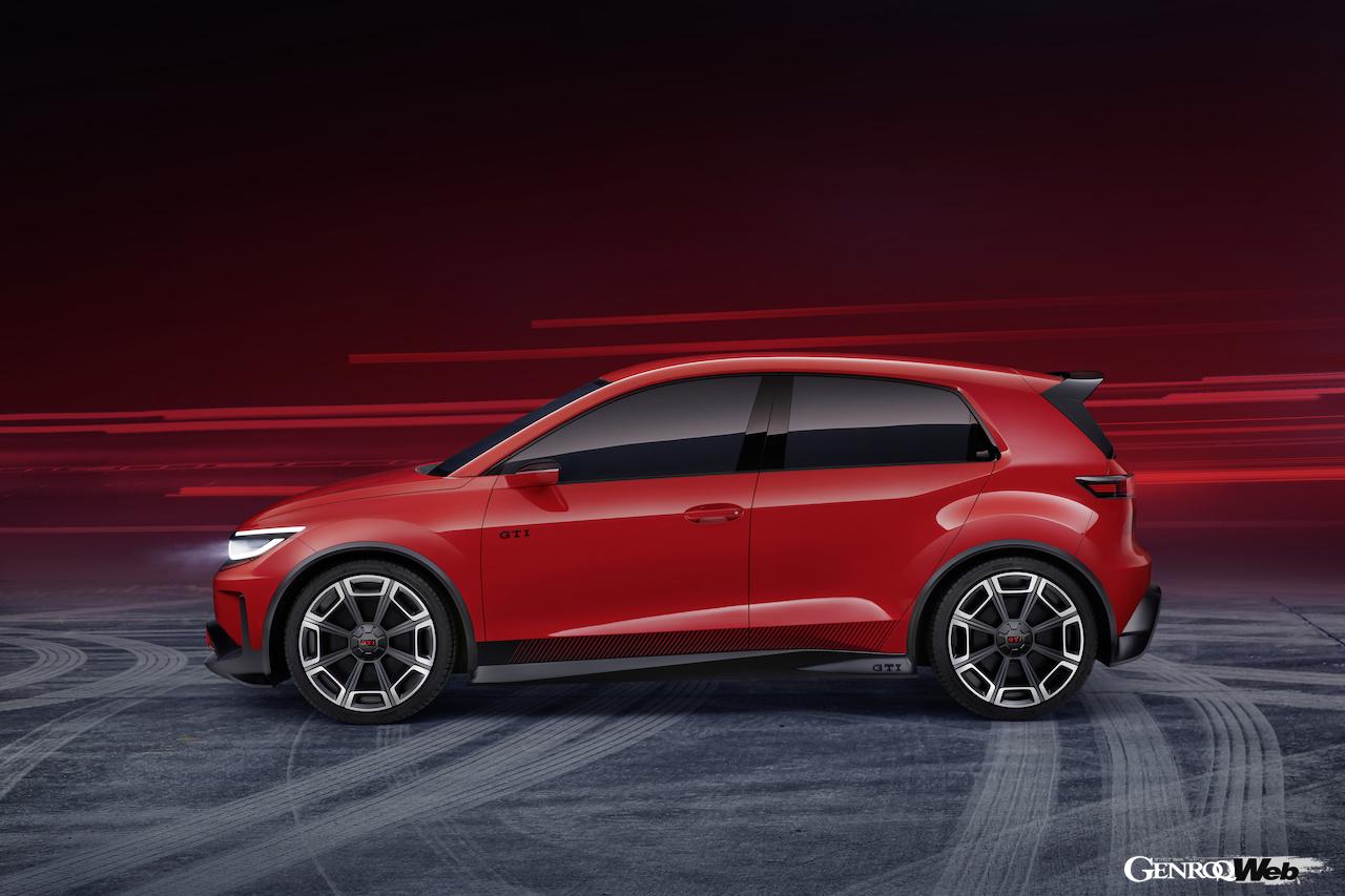 電動ホットハッチ「フォルクスワーゲン ID. GTI コンセプト」のエクステリア。